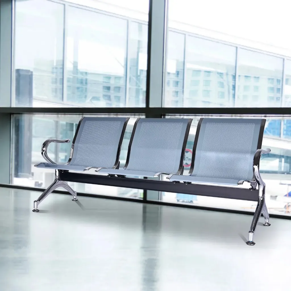 [Office Furniture / Gang Chair] Paul 3's (Silver)