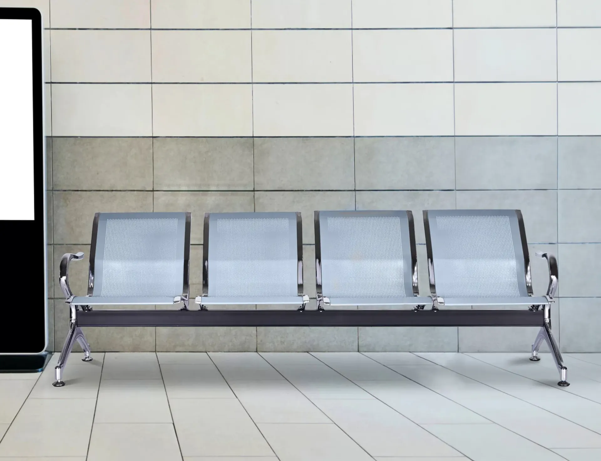 [Office Furniture / Gang Chair] Paul 4's (Silver)